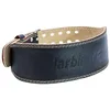 Image de Harbinger 4" Padded Leather Ceinture de musculation- Soutient le bas du dos et le tronc, cuir et suède contourné pour un ajustement snug, parfait pour les levées lourdes,M,Noir