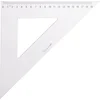 Image de Graph'it - Equerre Plastique Transparente Graduée 30 cm - 45 Degrés - Outil de Dessin Scolaire et Professionnel - Double Bordure Antitache