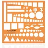 Image de GRAPH'IT Normographe Gabarit OTAN - Idéal Traçage pour Cartes et Schémas - 87 Formes Géométriques - Acrylique Souple et Résistant - Materiel Pochoir Geographie - Trace, Dessin - Multifonction