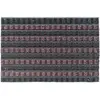 Image de ID MAT - Tapis Paillasson Grattant Solido - Rectangulaire 40 x 60 cm - Bi-Bande - Extérieur - Résistant Intempéries - Nettoyage Facile - Polypropylène - Noir/Bordeaux