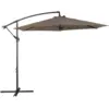 Image de PROLOISIRS Parasol déporté Eco mât gris / toile taupe - Ø 300 cm
