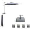 Image de PROLOISIRS Parasol Deporté Orientable NH 3×3 KIT COMPLET - Gris