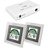 Image de La Crosse Technology - MA11231 Kit de démarrage avec passerelle et 2 capteurs thermo/hygro avec indicateur de confort - Blanc