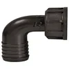 Image de Ribimex PRRAC1X25C Raccord rainuré, coude en Plastique, 2,5 cm/25, Noir, 0 x 0,1 cm