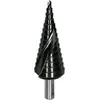 Image de Ribimex PRFEX10434C/B Embout en acier spiralé à marches avec rainure professionnelle, noir