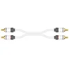 Image de Real Cable 2RCA-1/1M00 Câble RCA Double Blindage 1 m Blanc
