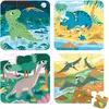 Image de 4 puzzles dinosaures Multicolore