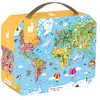 Image de Janod - Puzzle Enfant Géant Monde 300 Pièces - Carton Certifié FSC-Encre Végétale-Fabriqué en France - Dès 7 Ans, J02549