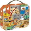 Image de Janod - Puzzle Enfant Le Chantier 36 Pièces - Jeu Educatif Motricité Fine et Concentration - Valisette Poignée - Fabriqué en France et Certifié FSC - Dès 4 Ans, J02604 - Multicolore