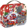 Image de Janod - J02605 - Puzzle Enfant Pompiers 24 Pièces - Jeu Educatif Motricité Fine et Concentration - Valisette Poignée - Fabriqué en France et Certifié FSC - Encres Végétales - Dès 3 Ans, Multicolore
