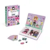 Image de Janod - Magneti'Book Fille - Jeu Educatif Magnétique 46 Pièces - Apprentissage Motricité Fine et Imagination - Dès 3 Ans, J02718, Violet