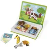 Image de Janod - Magneti'Book Animaux - Jeu Educatif Magnétique 30 Pièces - Apprentissage Motricité Fine et Imagination - Certifié FSC - Dès 3 Ans, Multicolore, 26 x 19 cm, J02723
