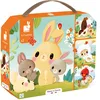 Image de Janod - 4 Puzzles Évolutifs Animaux de la Ferme - 6-9-12-16 Pièces - Jouets Enfant - Jeux Éducatifs - Dextérité et Patience - Fabriqué en France - Dès 24 Mois, J03319