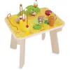 Image de Janod - Table d'Activités en Bois Thème Ferme - 8 Activités pour Enfants - Hauteur Plateau 32cm - Jouet d'Éveil - Développement Motricité Fine - Table en Bois FSC - Dès 12 Mois, J03321