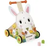 Image de Janod - Chariot Multi-Activités Ferme - Chariot de Marche en Bois à Pousser - 9 Activités - Système Frein Breveté et Roues Silencieuses - Jouet d'Eveil pour Enfants Evolutif - Dès 12 Mois - J03326