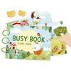 Image de Janod - Busy Book Thème Ferme - Français/Anglais - 18 Pages d'Activités pour Bébés et Enfants - Busy Board & Jouet Educatif Maternelle - Apprentissage Chiffres, Alphabet, Animaux... - Dès 3 Ans