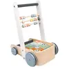 Image de Janod - ABC Buggy Sweet Cocoon - Chariot de Marche et d'Éveil en Bois à Pousser - avec 20 Cubes Alphabet, Chiffres et Formes + 3 Rangées de Boulier - Peinture à l'eau - Dès 1 an, J04408