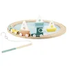Image de Janod - Circuit Voilier Bolid en Bois FSC et Carton - Jouet Premier Age - 1 Circuit + Puzzle 4 Pièces + 8 Accessoires - Dès 2 Ans, J04629