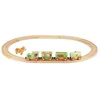 Image de Janod - Train Ferme Story - Circuit et Train en Bois - Figurine Vache Incluse - Jouet D'Éveil - Développement de la Motricité Fine - Certifié FSC - Peinture à l'eau - Dès 3 Ans, J04630