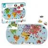 Image de Janod - Carte des Exporateurs de Bain pour Petits Aventuriers - 28 Pièces en Mousse Waterproof - Jouets Bain pour Bebe Enfant - Manipulation et Dextérité - Dès 3 Ans, J04719