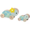 Image de Janod - Set de 2 Tortues en Bois - Jouet d'éveil à Rouler - Roues Silencieuses - Jouet Éducatif - Développe motricité Fine et Imagination - Dès 1 an - J05148