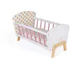 Image de Janod - Lit Candy Chic - Lit pour Poupon en Bois avec Matelas + Couverture + Oreiller - Couleurs Douces, Reflets Scintillants - Accessoires pour Poupons - de 3 à 6 Ans, J05889