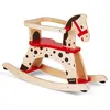Image de Janod - Cheval à Bascule en Bois Caramel - Jouet Premier Âge - Apprentissage Equilibre - Dès 1 an, J05984, Marron et Rouge