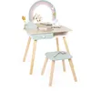 Image de Janod - Coiffeuse Enfant Fille - Thème Licorne - Jeu d'imitation - Coiffeuse avec Miroir et Tabouret Jouet - 10 Accessoires - Dim 56,6 x 42,5 x 86,25 cm - Dès 3 Ans - J06464