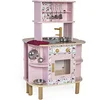Image de Janod - Cuisine en Bois Enfant Twist - Cuisine Recto Verso - 8 Accessoires Inclus - Four, Boutons Rotatifs, Plaque Sonore - dès 3 Ans, J06616