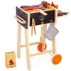 Image de Janod - Barbecue en Bois - Jouet d'imitation Cuisine et Dinette pour Enfants - 57 Accessoires Inclus - 2 Roues Silencieuses - Dès 3 Ans,J06619