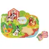 Image de Janod - Puzzle à Encastrement en Bois Happy Farm - 6 Pièces à Tenons - Jouet d'Eveil - Dès 18 Mois, J07096