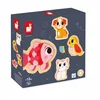 Image de Janod, 4 Puzzles Évolutifs Animaux de Compagnie en Bois FSC, Dès 18 Mois