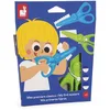 Image de Janod - Set de 3 Paires de Ciseaux avec 3 Formes de Découpe - Bouts Ronds Sécurisés - Lames Plastique - Idéal activité Manuelle - pour Enfants Dès 3 Ans - J07405