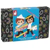 Image de Janod - Coffret Coloriage 42 Pièces Cartes à Colorier, Feutres Classiques, Pailletés et Magiques, Crayons de Couleur - Idéal Cadeau - Boite Réutilisable - Dès 3 Ans