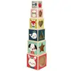 Image de Janod - Pyramide 6 Cubes en Bois Baby Forest - Jouet d'Eveil Premier Age - Jouet d'Empilement et d'Encastrement - Motricité Fine et Manipulation - Dès 1 an, J08016