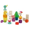 Image de Janod - Train Géant Multicolore en Dois Zigolos - Jouet d'Eveil à Promener 2 en 1 - Apprentissage Motricité - Peinture à l'Eau - Certifié FSC - dès 1 An, J08202