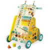 Image de Janod - Chariot Multi-Activités Tropik - Chariot de Marche en Bois - Jouet Educatif 6 Activités - Roues Silencieuses et Ecrous Stop - Certifié FSC - Peinture à l'Eau - dès 1 An, J08269