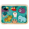 Image de Janod - Chunky Puzzle en Bois Jungle - Multicolore - 7 Pièces - Découvrir Les Animaux de la Jungle - Partenariat WWF - Peint à l'eau et Certifié FSC - Dès 18 Mois, J08621