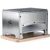 Image de LOUIS TELLIER - Barbecue de Table pour Extérieur   Portable   Grill Charbon - Qualité Professionnelle - Stable   Compact et Sécurisé   Inox - 33 cm x 22 cm x 21,5 cm - Fabriqué en France