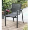 Image de Fauteuil de jardin empilable en aluminium MIAMI - Gris anthracite