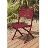 Image de Chaise de jardin pliante - Aluminium - Rouge carmin - MARIUS