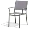 Image de Fauteuil de jardin empilable - Textilène et aluminium - Gris Anthracite - STOCKHOLM