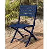 Image de Chaise de jardin pliante - Aluminium - Bleu marine - MARIUS