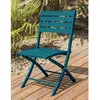 Image de Chaise de jardin pliante - Aluminium - Bleu canard - MARIUS
