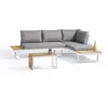 Image de Salon bas de jardin - 4 places - Bois/Aluminium - Blanc - TOKYO