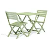 Image de Salon de jardin - 2 places - Aluminium - Vert lagune - MARIUS