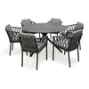 Image de Salon de jardin - 6 places - Aluminium - Anthracite - PILAT