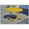 Image de Table de jardin ronde pliante - 4/6 places - Aluminium - Jaune moutarde - MARIUS