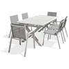 Image de Salon de jardin - 6 places - Aluminium - Blanc - FLORIDE