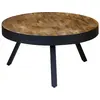 Image de CONCEPT1 Woody ronde placage teck recyclé 76 x 40 cm WOODY-TBR76